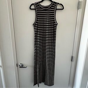 Rails Black and Cream Striped Maxi Dress